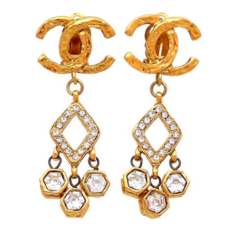 chanel earrings cheap uk|vintage chanel cc earrings price.